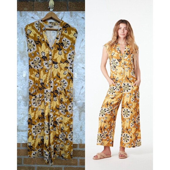 THE ODELLS KAVALA JUMPSUIT - SUNTAN MULTI SIZE MEDIUM - Picture 2 of 12